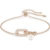 Swarovski Constella Bracciale ufficiale con perle di cristallo rotonde e placcato oro rosa bianco