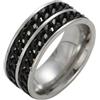 Whoiy Fedi Nuziali Acciaio Inox 9Mm, Anello Multicolore Banda Larga Anelli di Fidanzamento Amicizia Matrimonio Uomo con Nome Personalizzati Incise