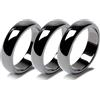 IENRGJ Anelli di ematite Anello Aura per Donne Uomini Unisex, Anello Magnetico, Anello Ossidiana Nera Assorbe Energia Negativa
