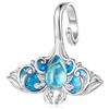 ZUOHUI Ciondoli in argento sterling S925 a forma di animali marini per la creazione fai da te di gioielli da donna, perline con motivi di fauna marina per bracciali Pandora