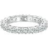 LAYCHEN Anello Di Moissanite Con Fascia Dell'eternità Completa Per Donna, Anello Di Fidanzamento Con Diamanti In Argento Sterling 925