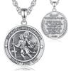 INFUSEU collana San Cristoforo Collane Ciondolo Protezione Gioielli Fortunato medaglia madonnina miracolosa Cristianesimo Regalo per Le Donna Uomo