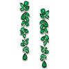 EVER FAITH Marquised Zirconia cubica Sposa Orecchini per Donne Spose, Cristalli Fiore Chandelier Matrimonio Goccia Orecchini per Prom