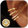 Chriscoco 3Pcs Ear Cuff Argento 925 Orecchini Senza Buco Donna Regolabile Finti Orecchini Clip Donna Anallergici Ear Cuff Oro Placcato 14K Ipoallergenici Earcuff Argento