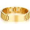 Vnox Bracciale Uomo Acciaio Inox 21cm Regalo Papà Figlia Incisione | Bracciale Uomo In Acciaio Inox, 21 Cm, Largo 15,5 Mm, Colori Nero Argento Oro, Idea Regalo Per Papà Marito