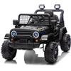 LALAHO Auto elettrica per bambini da 12 V, con telecomando da 2,4 GHz, colore nero