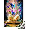 VNXTPQLKWMDJ Libro Magico Puzzle 1000 Pezzi Carta per Adulti Scenario Farfalle Fantasia Gioco di Puzzle 1000 Pezzi Relax Decorazione Casa Famiglia Regalo 38x26cm/1000pcs