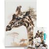 JIANGENNF Puzzle da 1000 pezzi per adulti Giraffa Alta Sogni Giocattolo fai da te Attività divertenti da fare in casa Per rafforzare l'amore tra le coppie 50x75cm