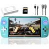 AMBEMIK Nuova console portatile retrò M27, console di gioco Android portatile con ampio schermo IPS da 7 pollici, scheda SD integrata da 128 GB, sistema Linux, mini-arcade portatile da tenere in tasca，Verde