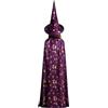 mini kitty Halloween Wizard Costume Set Strega Mantello e Cappelli | Costume con decorazioni a stella dorata, per bambini e adulti, per feste di Halloween, cosplay, scena da palcoscenico, nero