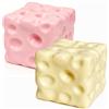 BLOOOK Squishy al formaggio spremibile rosa e giallo - Squeeze Fortuna Formaggio | Morbido giocattolo sensoriale a rimbalzo zero per alleviare lo stress e l'ansia, per decorare la scrivania