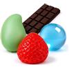 PYOCRD Confezione da 4 pezzi Squishy Anti Stress, Squishy Cibo Frutta Regali | Squishy Pack, Squishy Fragola + Tavoletta di Cioccolato + Mango+ Coconut Oil