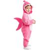 I LOVE FANCY DRESS LTD Costume da squalo per bambini, tuta blu con cappuccio Fin Giornata mondiale | Costume da squalo blu con tuta, cappuccio, pinna e coda per Halloween, Giornata mondiale del libro, feste e divertimento in