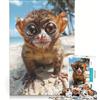 JIANGENNF Puzzle da 1000 pezzi per adulti tarsio sulla spiaggia gioco rompicapo divertente antistress per rafforzare l'amore tra le coppie 38x52cm