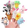 OPVXZAD Set di 10 marionette a forma di animali, lavabili, per adulti, con cane, coniglio, panda, peluche per giochi di ruolo, regalo per feste, decorazione per ufficio e narrazione