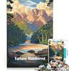 JIANGENNF Puzzle da 1000 pezzi per adulti Foresta pluviale di Tarkine Tasmania gioco rompicapo difficile per rafforzare l'amore tra le coppie 38x52cm
