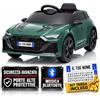 TOYSCAR Macchina Elettrica Bambini Audi RS6 Avant GT Licenza Ufficiale 12V Auto Elettrica Bambino Full Optional Telecomando, Porte Alte PROTETTIVE, Luci LED Bluetooth MP3 (Verde, RS6 Avant GT Sport)