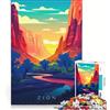 JIANGENNF Puzzle da 1000 pezzi per adulti Parco Nazionale di Zion giocattolo fai-da-te interazione genitore-figlio rafforza l'amore tra le coppie 50x75cm