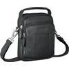 STILORD Nomad, borsa a tracolla da uomo in pelle, piccola borsa a tracolla da uomo, in vera pelle, con passante per cintura e maniglia per l'uso quotidiano, colore: nero