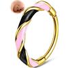 OUFER 20G Anello Naso Torsione Colorato 7/8 mm Piercing Naso Argento/Oro Acciaio Inossidabile 316L, Nose Ring Clicker Orecchino Cartilagine Daith Lobe per Festività