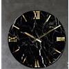 Generico Orologio da Parete, Soggiorno, Cucina, Moderno,Effetto marmo, Base legno, Lavorazione a resina, Numeri a rilievo, Diametro disponibile 40/60/80/100 cm, Made in Italy (40, Black)