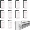 Wisebom 10Pcs Supporti Adesivi Corti per Tende a Rullo Klemmfix,Supporti Adesivi Morsetto per Doppia Tenda,Supporto A Morsetto per Tenda a Rullo per Appendere, Fissare a finestre in PVC o Legno