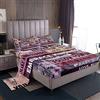 Loussiesd - Set di biancheria da letto per regalo per figlia, per compleanno e San Valentino, da mamma, motivo arcobaleno, con 1 lenzuolo con angoli rosa e 1 lenzuolo piano, misura matrimoniale