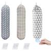 HLIWS 2 Pezzi Porta Sacchetti Spazzatura,per la casa,la cucina e il garage | Cotone e lino,design a sospensione,apertura superiore,per riporre sacchetti di plastica,borse della spesa,carta igienica