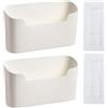 Generico Contenitore Sportello Armadio - 2 Pezzi Scatola Porta a Muro, Contenitore Organizer Pellicola Cucina | Cesto Organizer Anta Mobile Frigo Bagno Senza Trapano per Interno Sportelli Armadio