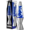 Lava Lite LAVA Lampada - 14.5 - Lampada originale Motion - Liquido Blu e Trasparente con Base Argento - Art. #2113