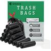 AITODOS TA AiTodos® 120 Sacchi Spazzatura, 45L, LxH: 60x70cm, Lacci, Nero, Polietilene | Con lacci, Extra Resistenti, Antigoccia, Antistrappo. Per Pattumiere a Pedale, Ufficio, Cucina e Soggiorno
