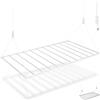 Natural Goods Berlin Stendibiancheria Swing, salvaspazio, 56 x 110 cm, bianco/da soffitto in acciaio resistente, stabile stendibiancheria da soffitto con design salvaspazio