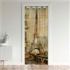 Loussiesd Tenda per Porta Torre Eiffel Privacy Paris Copertura per Porta Tenda Paris Decor Privacy Tenda Oscurante per Porta Vintage Tenda Oscurante per Camera da Letto 106x203cm 1 Pannello