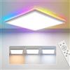 Epochglo Lampada da soffitto RGB, dimmerabile con telecomando, pannello LED, 24 W, 2400 lm, 3000-6000 K, 30 cm, per camera da letto, rettangolare, bianco