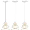 PETITES ECREVISSES 3 pezzi Lampadario a Sospensione Industriale Retrò Lampada da Soffitto con Paralume in Metallo Forma a Molla Plafoniera E27 con Corda Regolabile per Cucina Salotto Camera da Letto