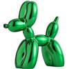 YOYUMI Cane Palloncino Scultura Mini ornamento a forma di cane con palloncino galvanizzato 9.5cm arredamento di lusso per soggiorno ufficio e casa verde