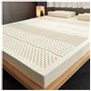 ARyako Materasso in Lattice Naturale Al 100%, Alta Elasticità E Compressione, Antiacaro E Insetto,Traspirante Materasso,Materasso Lattice Matrimoniale,2in,160x200cm(63x79in)