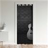 Loussiesd Tenda per porta per chitarra Privacy Rock Music Copertura per porta Tenda musicale Privacy Blackout Tenda per porta strumenti per chitarra oscuramento Tende oscuranti per stanza 132 x 203cm
