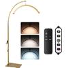 Andoer Luce a mezzaluna, 36 W, 3200 K-5600 K, 360°, flessibile, con supporto per telefono, lampada LED per ciglia, tatuaggi, cura della pelle (spina europea)