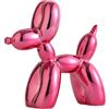 YOYUMI Statua Cane Palloncino Balloon Dog Mini ornamento a forma di cane con palloncino galvanizzato 9.5cm arredamento di lusso per soggiorno ufficio e casa rosa