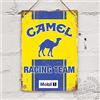 DOGT Camel Racing Replica Vintage Retro Garage Shed Car Rally Tin Sign Metal Sign Metal Poster Metal Decor Metal Painting Wall Sticker Vintage Tin Sign 7.8 * 11.8 inch(L * W)