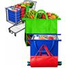 auvstar Set di 3 Borse per Carrello Spesa Supermercato,1 Borsa Termica blu e 2 Sacchetti in rete Riutilizzabili,Borsa Pieghevole con Manici e Chiusura in Velcro,Carico 23kg (3 pezzi)