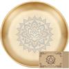 PRESSINART Porta Candele D'Altare con Vassoio da 5.55 Pollici con Motivo Floreale Piatto Decorativo per Candele Bruciare Incenso in Offerta Ciotola Rotonda in Acciaio Inossidabile con Scheda Altare