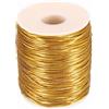 QUARKZMAN 1mm Cordini Elastici Metallizzati, Cordino Elastico Allungabile Filo Intrecciato Spago Per Artigianato Confezione Regali Decorazioni, Tonalità Oro, 100m Totali