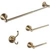 MOGFCT Set di accessori da bagno in bronzo antico, kit di 4 accessori da bagno - include barra per asciugamani, porta asciugamani, porta rotolo di carta igienica e gancio per accappatoio