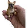TALKLEK Mini statua di bulldog francese da 6 cm, mini bulldog francese in resina, decorazione per soggiorno, camera da letto, ufficio, scultura bulldog, regalo commemorativo, statuetta da collezione per la