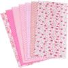 PATIKIL 7 Pz Bundle Di Tessuto Di Cotone 10 X 10 Pollici Puro Cotone Rosa | Fat Quarter Quadrati Di Tessuto Stampato Floreale, Precut, per Cucito Patchwork Quilting Artigianato Fai da Te