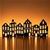 Sziqiqi Decorazioni Natalizie per Camino: Portacandele in Metallo da 70cm per Candele a Pilastro e Tea Light - Portacandele Nero per Davanzale Mensola Decorazione per Interni