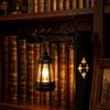 XQDNLN Lanterna Libreria Rétro in Ferro, Lampada Decorativa, Luce da Lettura per Libro e Fermalibri, Bookshelf Lantern Nook Light, Decorazione Halloween per Mensola, Idea Regalo per Amanti dei Libri