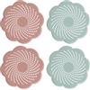 XMIRAKLIX 4 Filtri Scarico Doccia in Silicone Raccogli Capelli con Ventose 14,5 cm | Morbidi e lavabili per cucina bagno vasca e doccia come filtro lavello cucina e filtro lavandino bagno blu e rosa